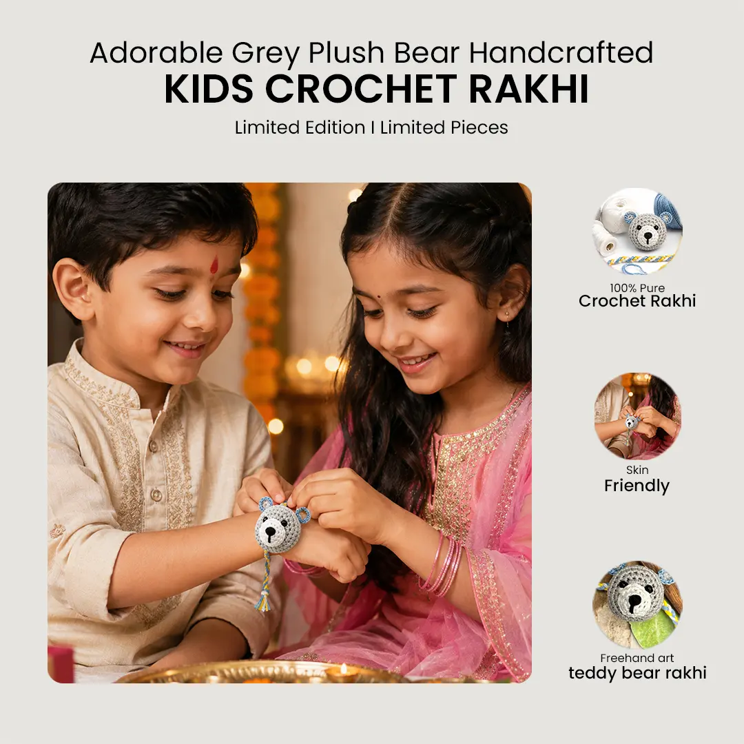 Soft Childhood Nostalgia Hand-Knitted Rakhdi